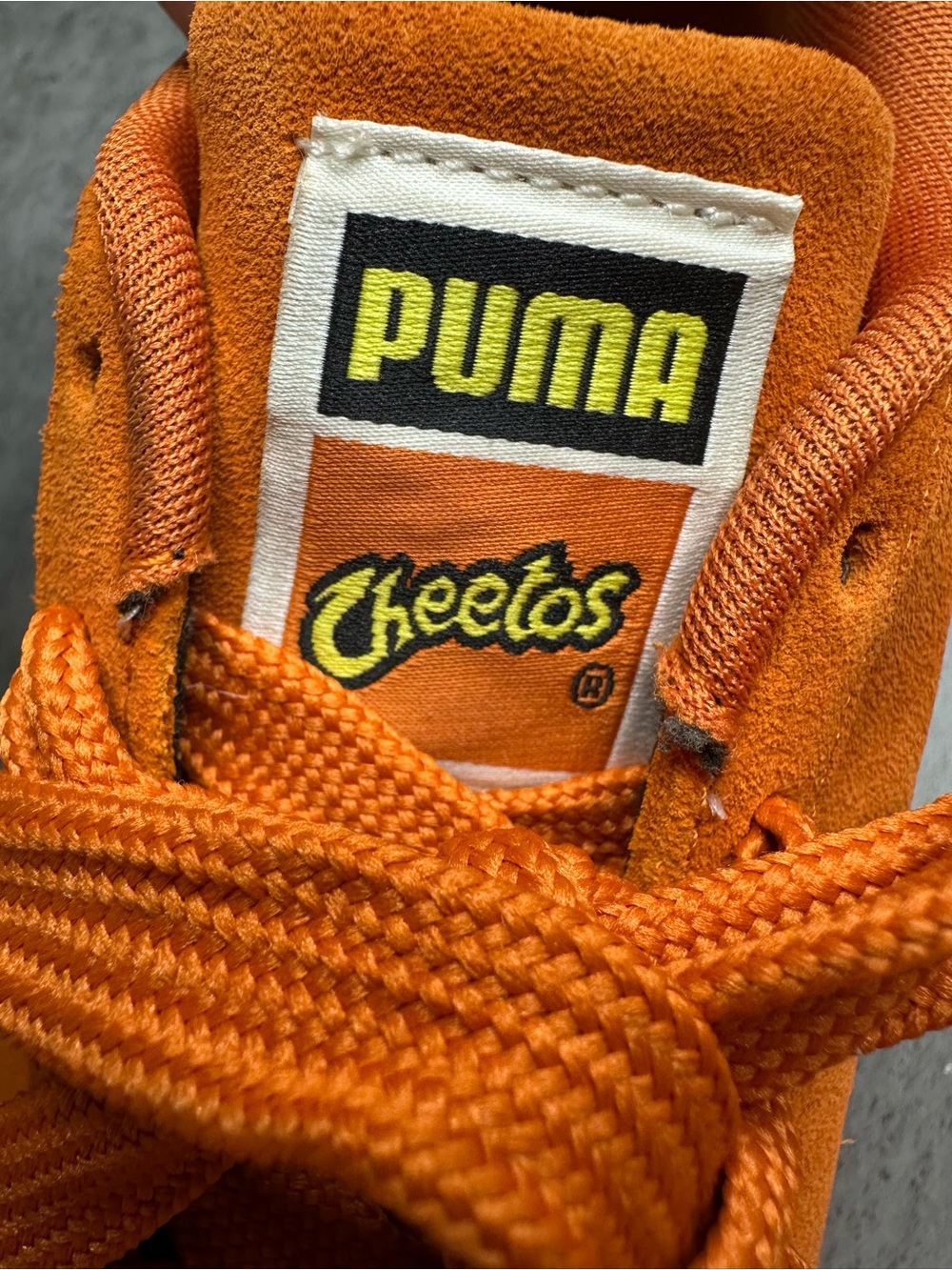 Puma Orange Suede Cheetah-Print Low-Top Sneakers - Picture 6 of 12